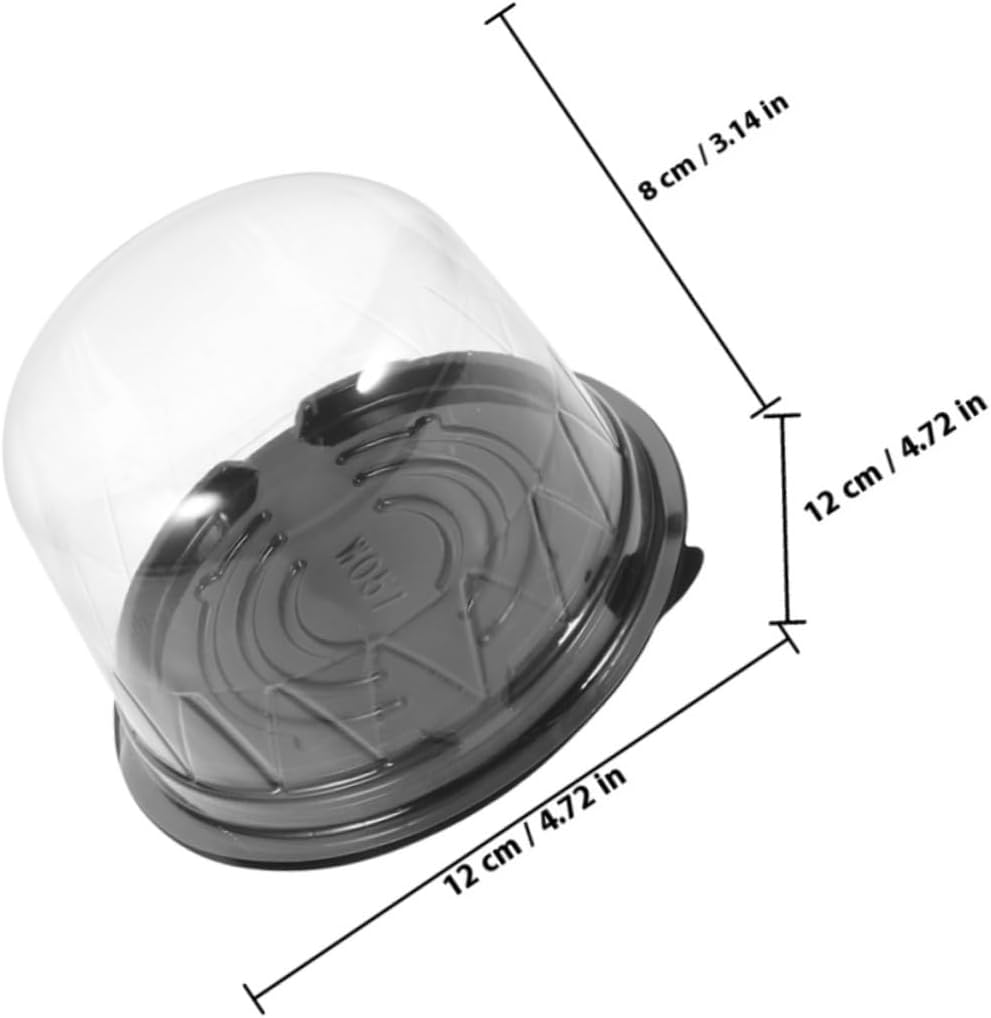 100pcs Mini Cake Boxes with Dome Lid, 3-inch Cupcake and Dessert Containers for Bakery Packaging and Takeout, Food-grade Plastic Mooncake and Cheesecake Holders for Catering