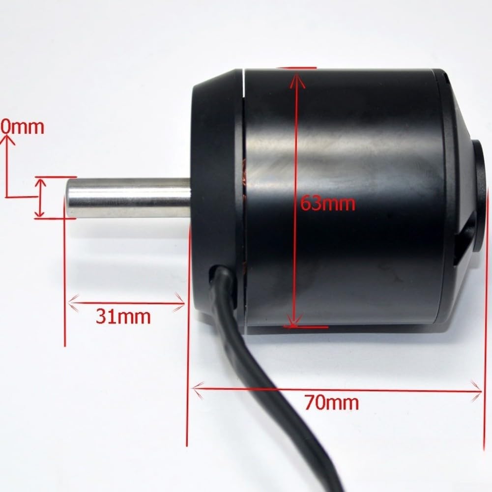 Moteur Brushless 6374 avec capteur pour skateboard et scooter télécommandé, puissance 2800 W, 170 KV, tension d'entrée 24 V, vitesse 4100 tr/min, interface banane 4.0