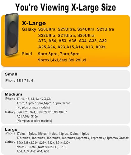 Image of PiTau Holster for Samsung Galaxy Ultra S26 S25 S24 S23 S22 S21 A73 A54 A53, Phone Belt Clip Holder Case for Google Pixel Pro XL 9 8 7 6 4 3, Men's Big Cellphone ID Card Carrying Pouch, Brown X-Large