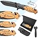 Messe mit günstig Kaufen-KDO MAGIC - Personalisiertes Klappmesser mit gravur - Personalisierbares Sicherheitsmesser - Gravur Vornamen auf dem Holzgriff - Carbon-Effekt - Vatertag Geschenk (Motiv: Fisch)