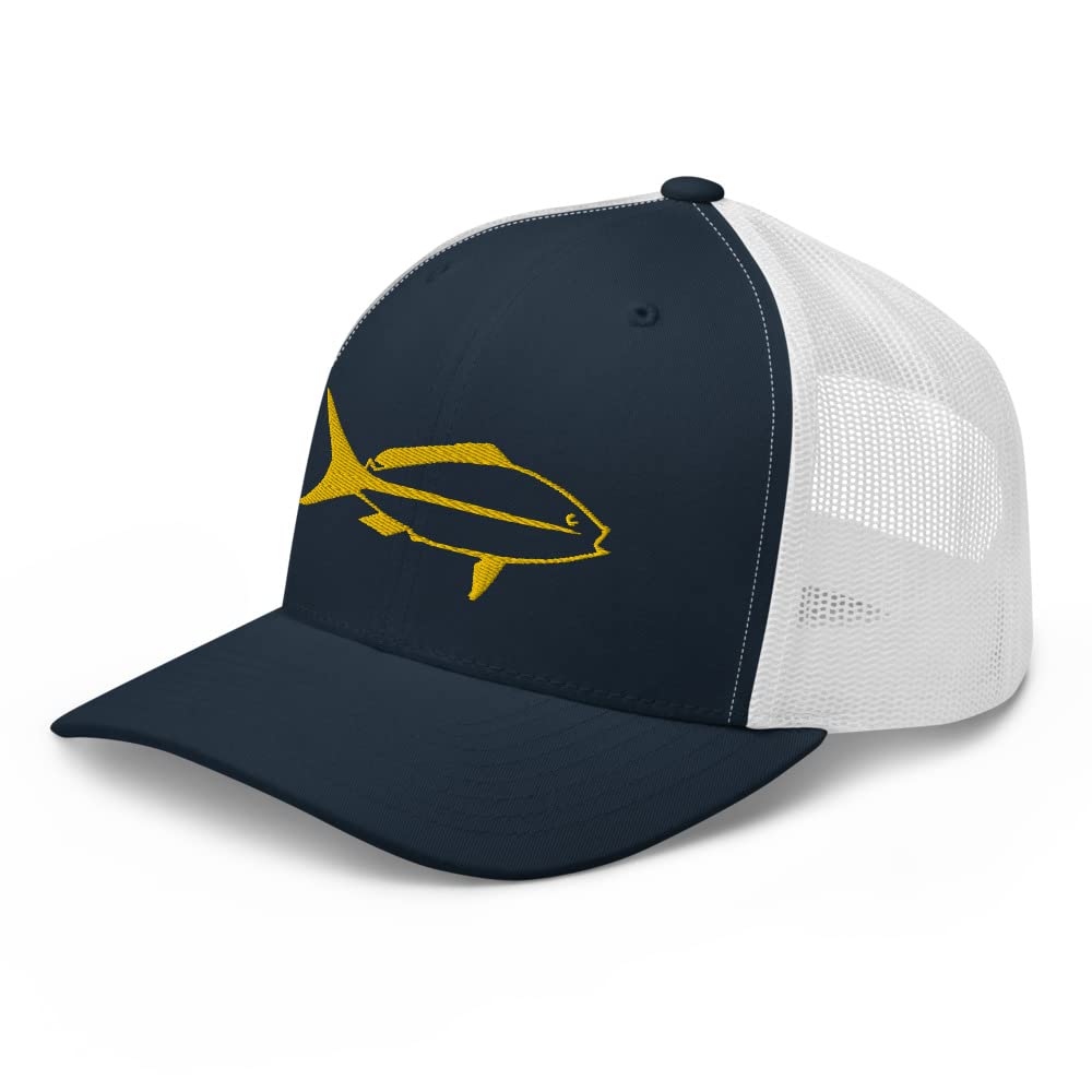Yellowtail Snapper Salt Water Fish Atlantic Ocean Reef Bottom Fishing Haftowana czapka typu trucker czapka snapback