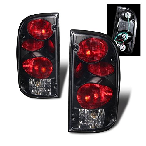 SPPC Dark Smoke Euro Tail Lights Assembly Set for Toyota Tacoma - (Pair) Includes Driver Left and Passenger Right Side Replacement