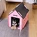 Dog House Indoor for Small Dogs or Cats, Cozy Wooden Design, Small Indoor Bed House, with Air Vents and Elevated Floor Warm Dog Cave