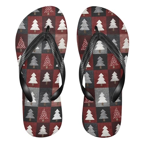 Flip Flop Sandals Winter Trees Print for Women Men Beach Outdoor XS