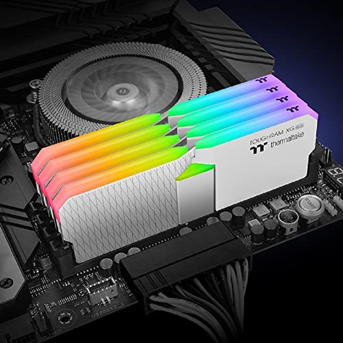 Image of Thermaltake TOUGHRAM XG RGB White DDR4 4400MHz 16GB (8GB x 2) 16.8 Million Color RGB Alexa /Razer Chroma /5V Motherboard Syncable RGB Memory RG06D408GX2-4400C19B