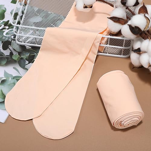 GALPADA 2PCS Ballet Tights for Girls 6-8: Convertible Footed Girls Tights, Nude Dance, Toddler Soft Ballet Leggings2