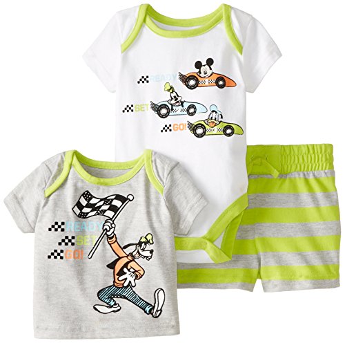 Ensemble 3 pièces Disney bébé garçon avec body pantalon et gilet assorti