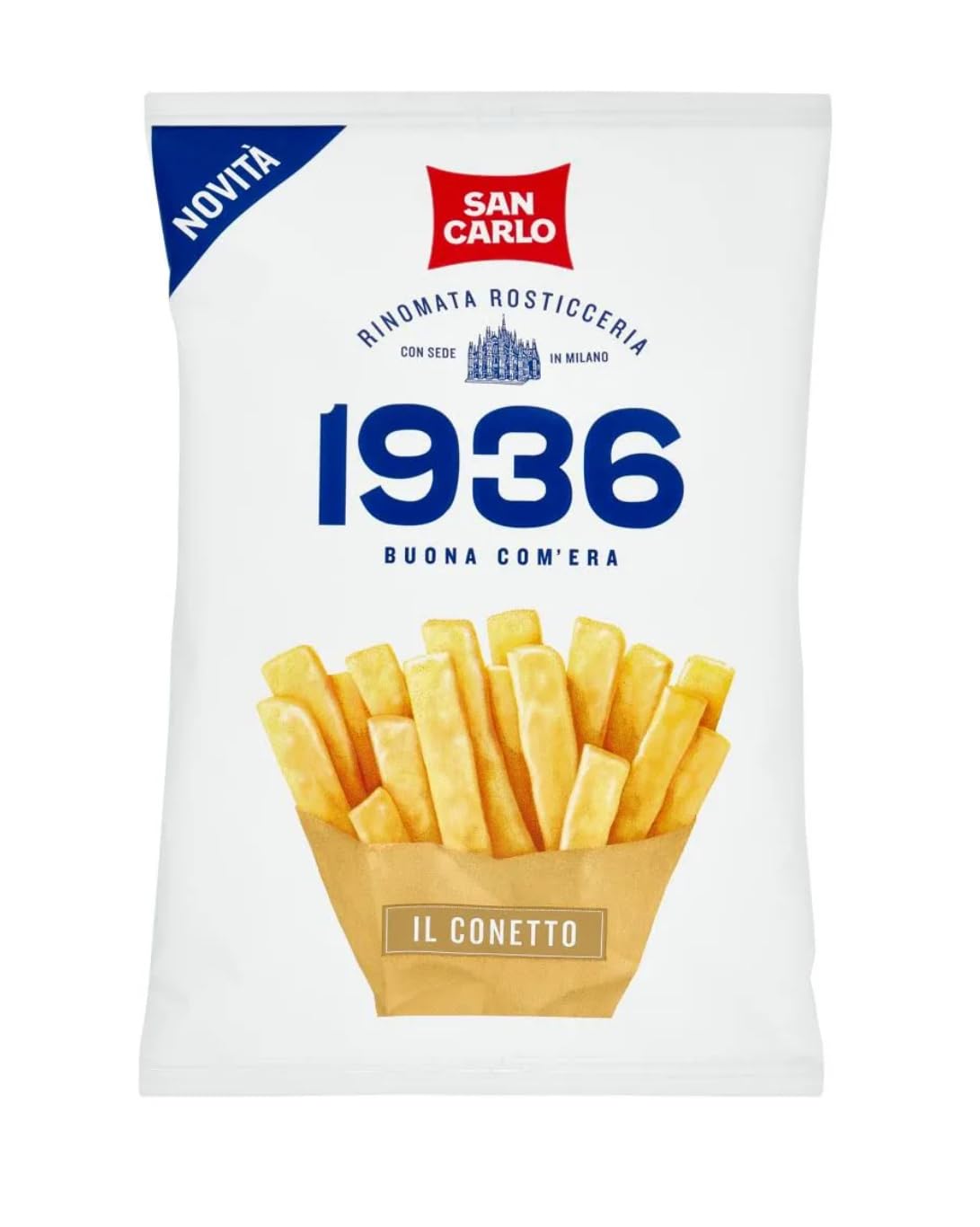 10 x 60 g San Carlo 1936 Conetto Chrupiące frytki, znana jako rusztowanie