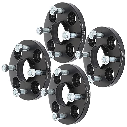 SCITOO 4Pcs 4x100 Wheel Spacers hubcentric Studs 12x1.5 Bore 56.1mm Black 4 Lug Wheel adapters 15mm fits for 2010-2018 for City 1988-2005 for Civic Wheel Spacers by SCITOO - Used condition - US$30.12