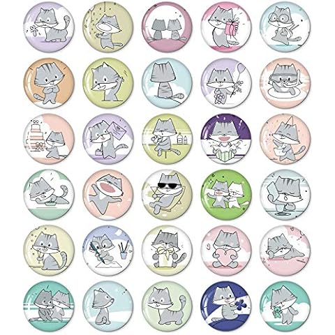 Fridge Magnets, Cute and Decorative Magnet for Refrigerators, Kitchen, Home, Office, School, Classroom, Whiteboard (30 Henry's Life) Cover