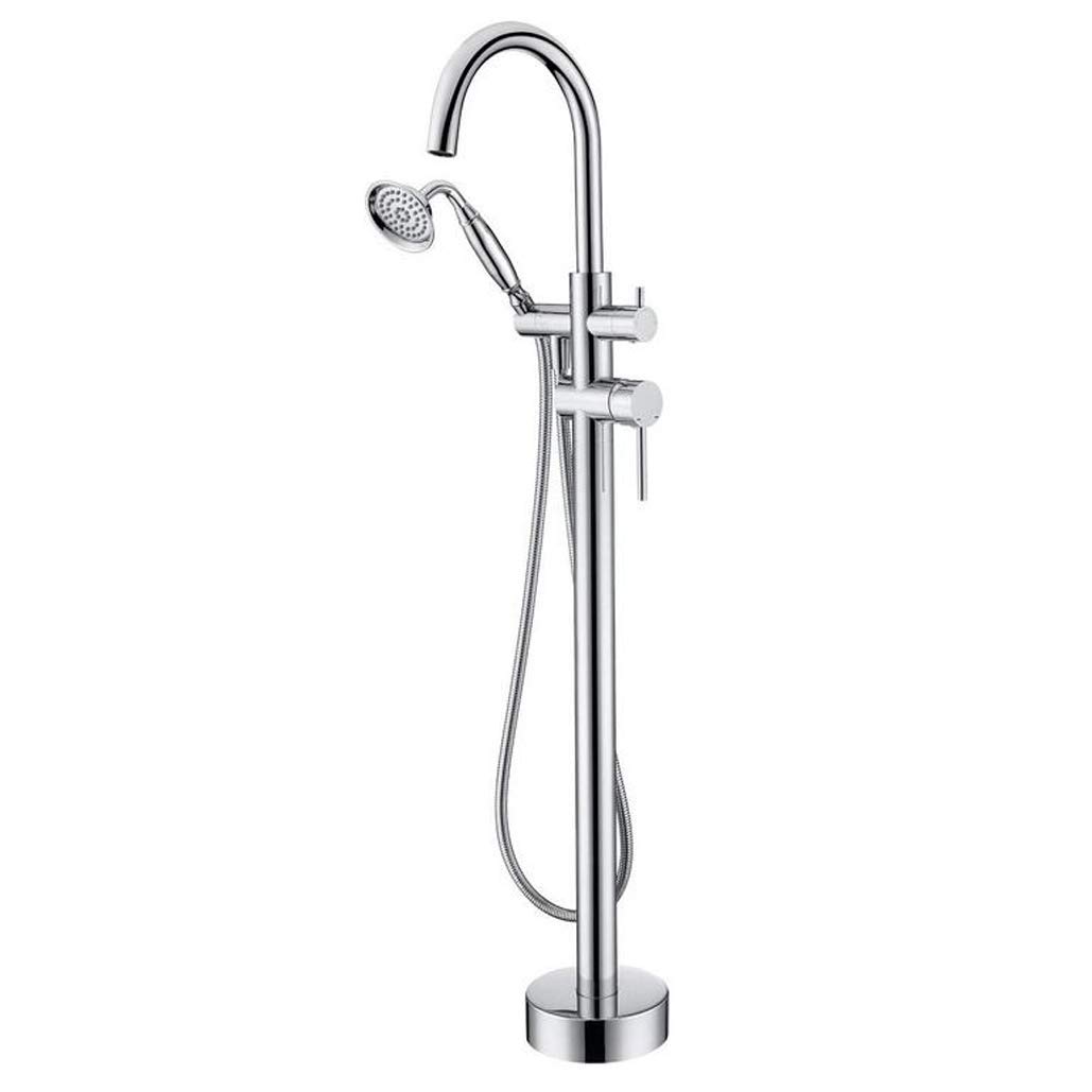 Robinet de baignoire autoportant noir ensemble douche luxe