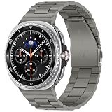 Anlinser Compatibile con Cinturino Samsung Galaxy Watch 8 44mm 40mm/Watch 8 Classic 46mm, No Gap Cinturini in Metallo 22MM, Titanio