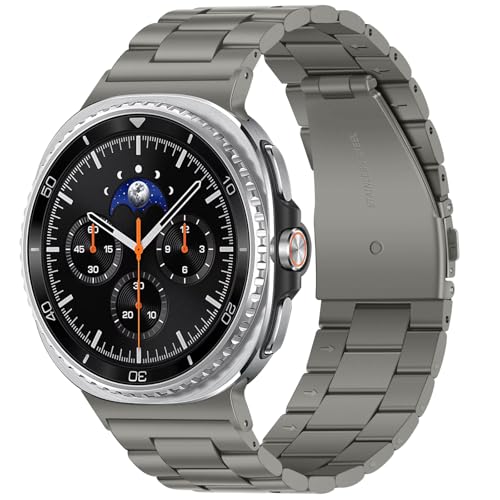 Image of Anlinser No Gap Bands Compatible with Samsung Galaxy Watch Ultra 7 /6 /5 /4 /FE Band 44mm 40mm /Watch 6 Classic Band 47mm 43mm /Watch 5 Pro 45mm /Watch 4 Classic, 20mm 22mm Metal Strap for Women Men