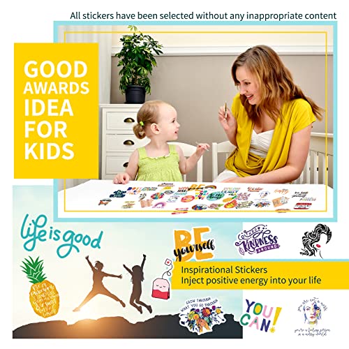 Lifebe 300Pcs Inspirational Stickers For Laptop, Motivational Stickers For Water Bottles Skateboard Phone Computer Bicycle, Vinyl Waterproof Positive Quote Stickers For Teens Adults #TOP7