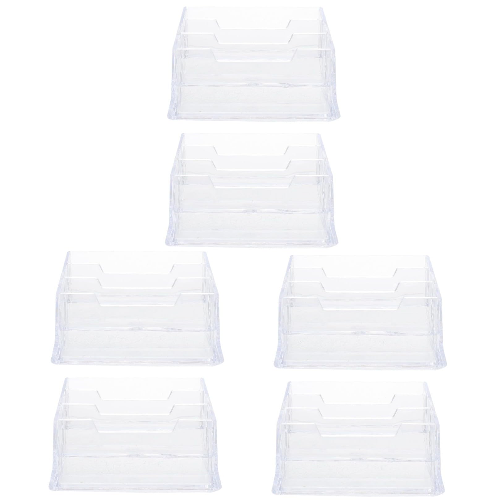 3 Series Soporte Para Tarjetas Plástico Transparente Organizador De Escritorio Para Oficina Almacenamiento De Tarjetas De Visita Para Recepciones Y Exposiciones 2 Piezas X 3