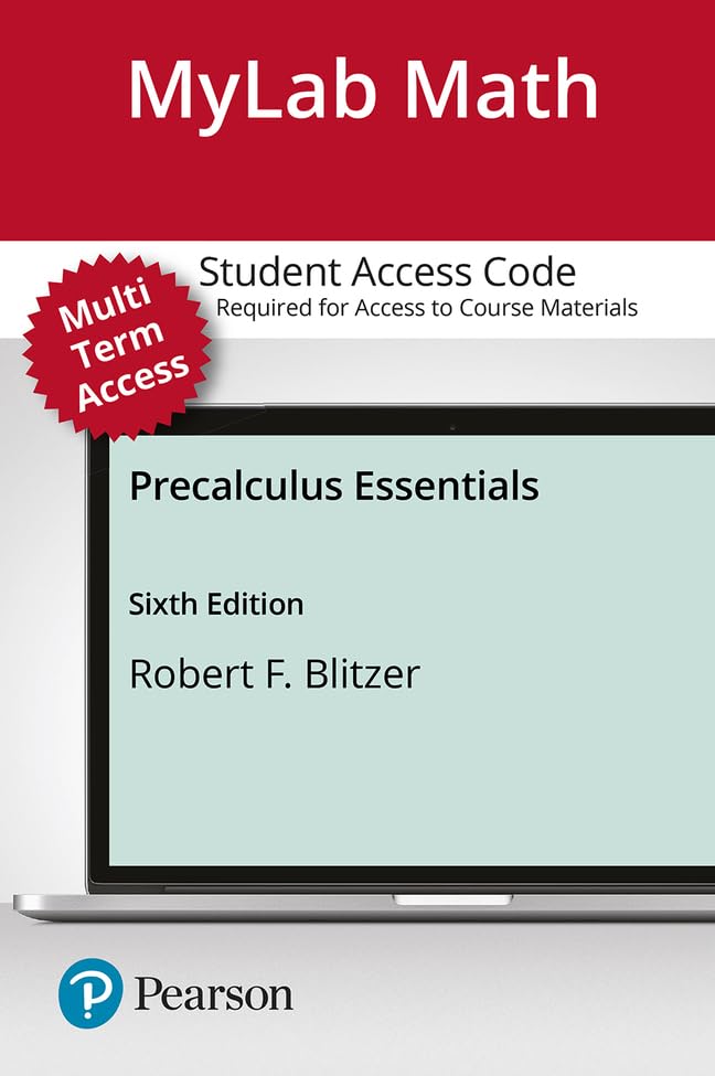 Precalculus Essentials -- MyLab Math with Pearson eText Access Code