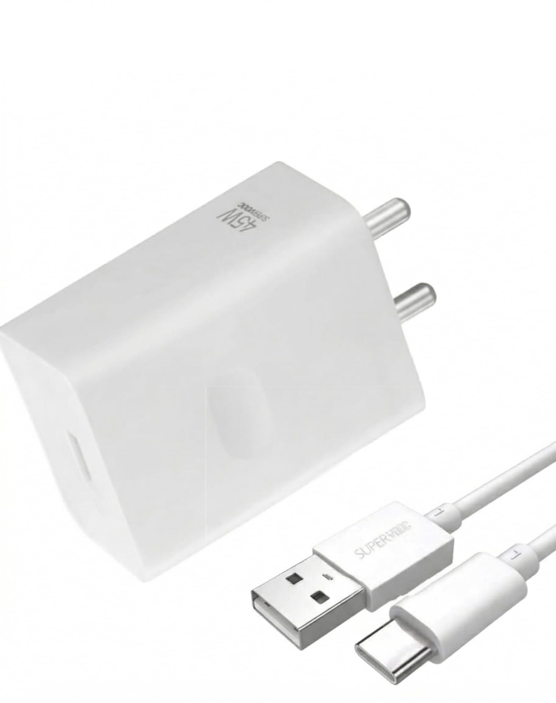 45W SuperVOOC Charger for Oppo Smartphones with 1m USB‑C Cable | Fast Charging Adapter Compatible with Oppo A6 5G, A6s 5G, K14 5G & VOOC/SuperVOOC Type‑C Phones — Amazon image 4