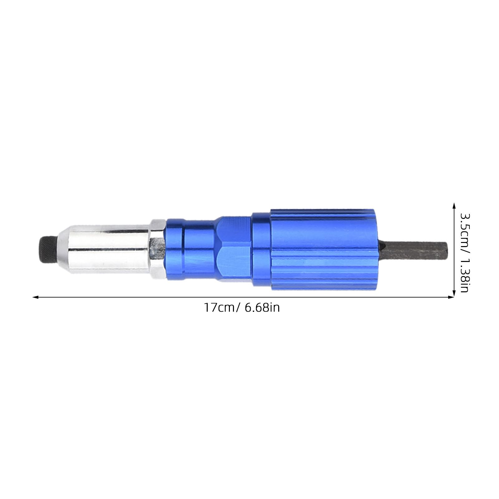 Cabilock 1 set di accessori per rivetti per rivettatrice a trapano - Set di adattatori per rivetti in lega di alluminio, convertitore per rivettatrice, strumento per rivettatura per la costruzione di
