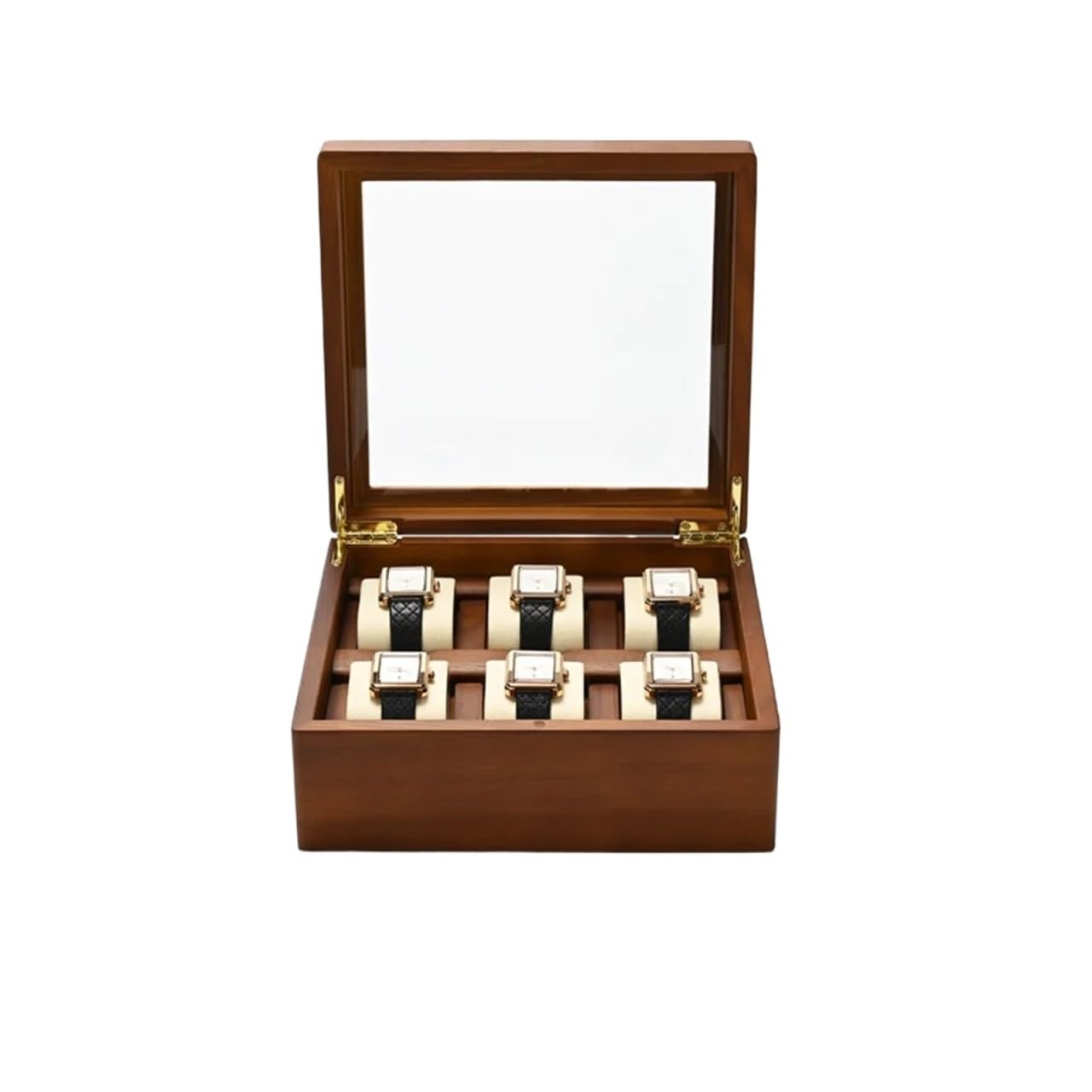 LPATEBCVU Solid Wood Watch Box Wood Jewelry Organizer Box 6/10 Grids Solid Watch Holder Storage Case Display For Wooden storage