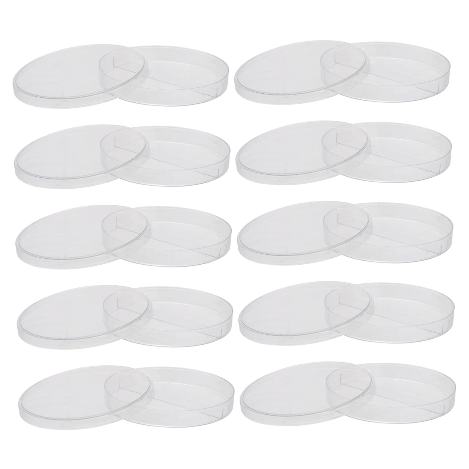 CIYODO 10pcs Petri Dish for Laboratory Compartments Petri Dish Agar Plates Science Petri Dish Plastic