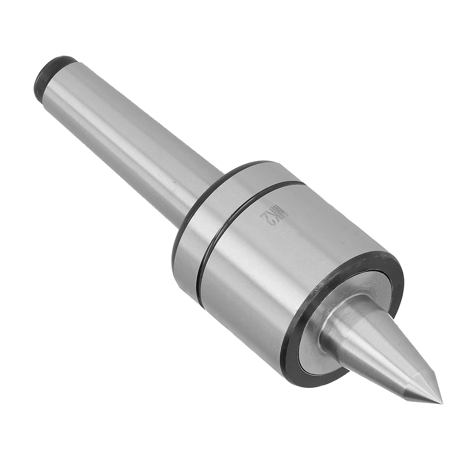 MK2-1 Slot Live Center, 0.01mm Accuracy, 60° Morse Taper, High Speed Steel, Runs in High Speed Bearing, for Lathe, Woodworking