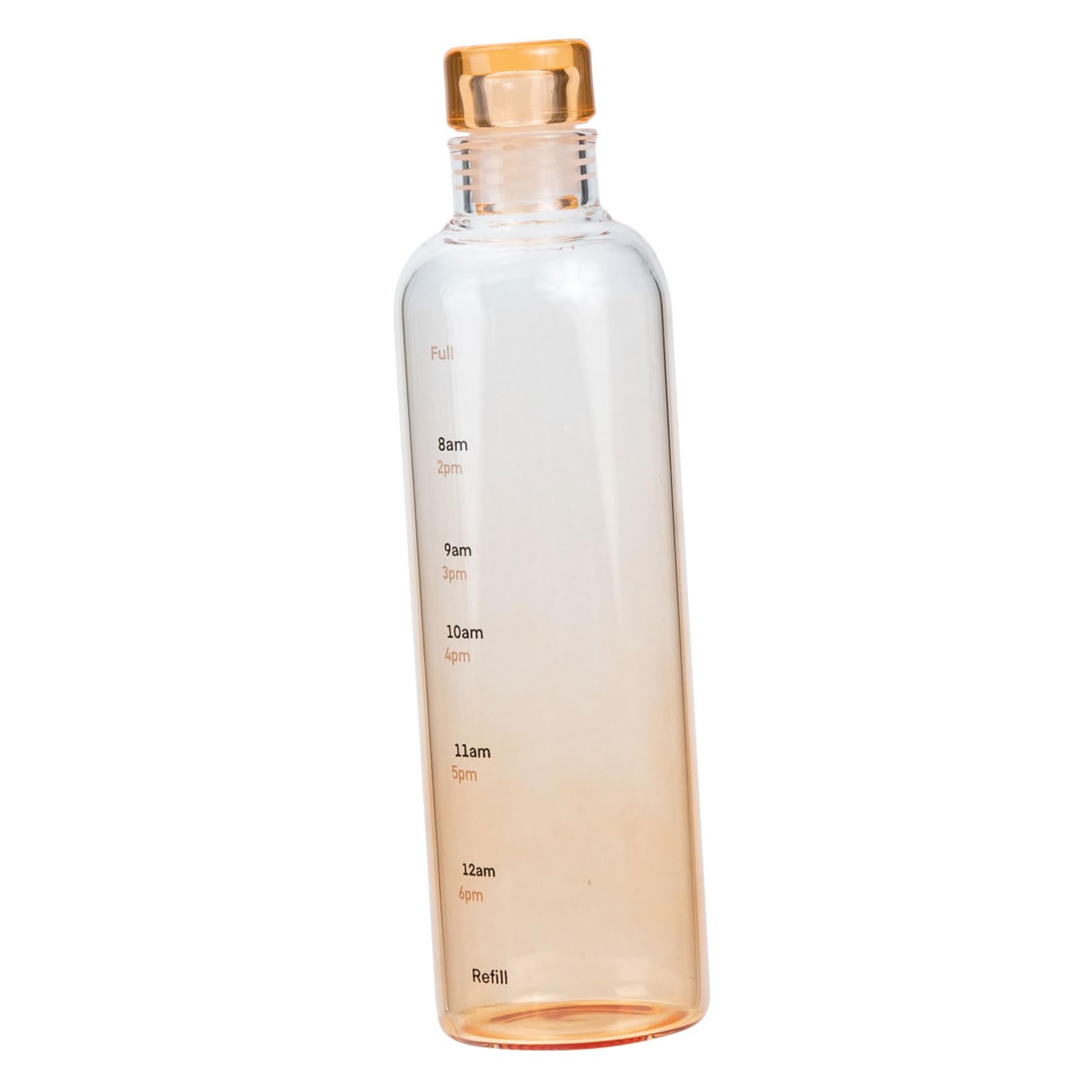 Yardwe Decorative Scale Design Glass Water Bottle Leakproof Reusable for School Sports Gym