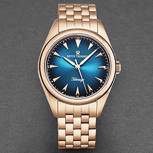 Men's 'Heritage' Blue Dial Stainless Steel Bracelet Automatic Watch 21010.21654