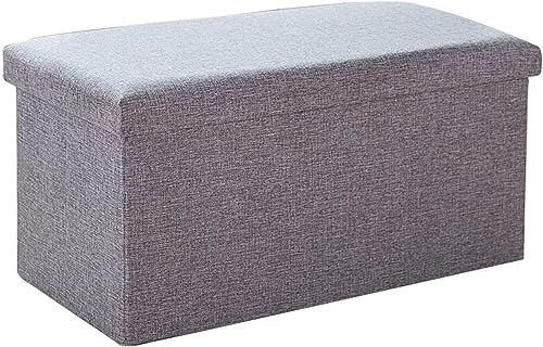 Banc à Chaussures Rectangulaire en Lin avec Finitions Soignées - 2