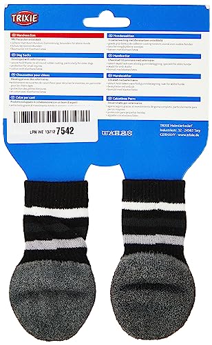 TRIXIE 19523 Hundesocken, Anti-Rutsch, M–L, 2 St., schwarz, 4011905195230, medium / large