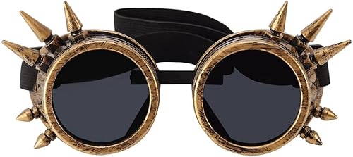 Lelinta Steampunk - Gafas de sol góticas para cosplay estilo vintage rústico