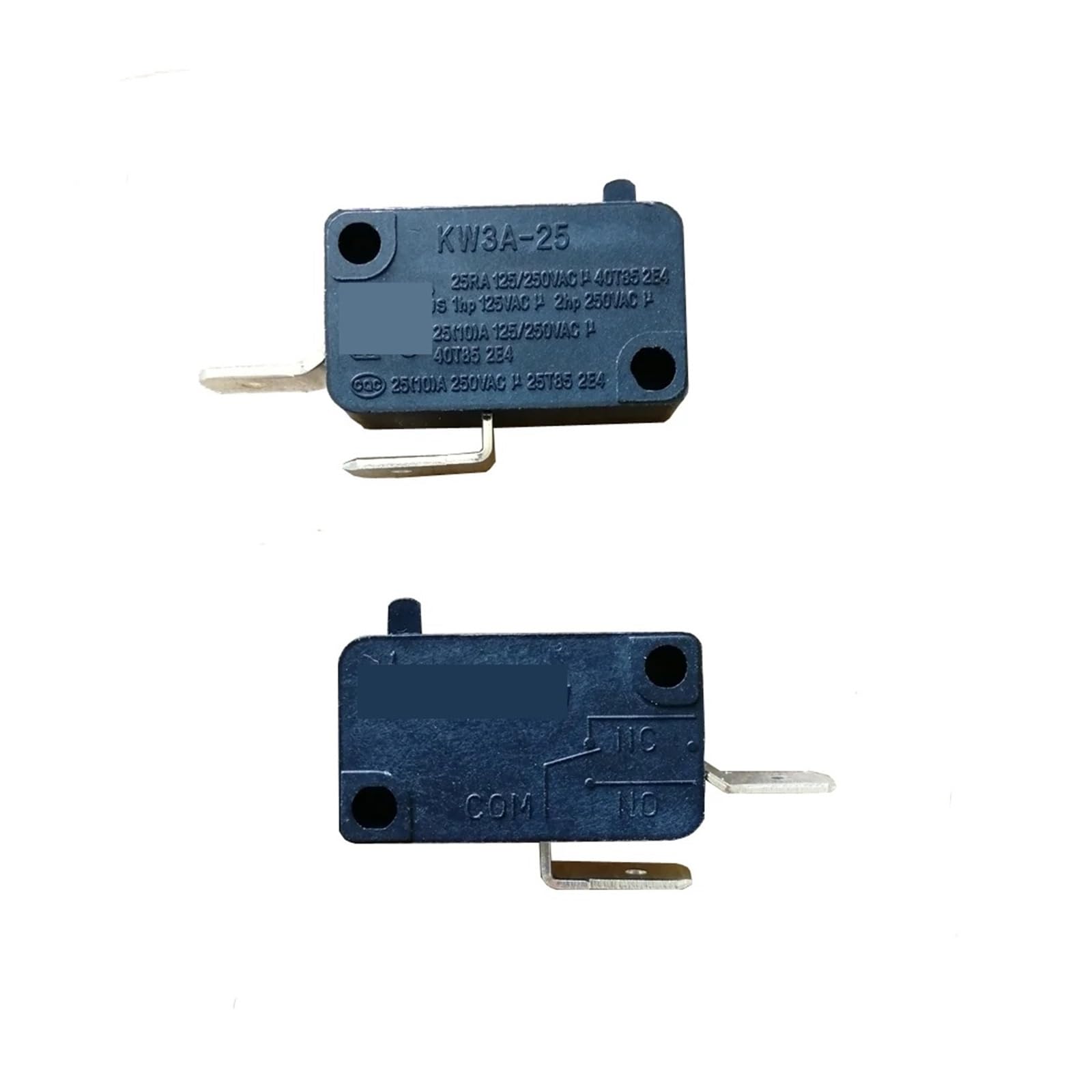 AARTERZZA Emergency Stop Switch 2-Pack KW3A-25 125V/250V NO Normally Open 2 Pin Microswitch Switches 25A Large Current