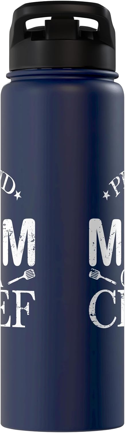 Proud Mom of a Chef Stainless Steel Insulated Water Bottle