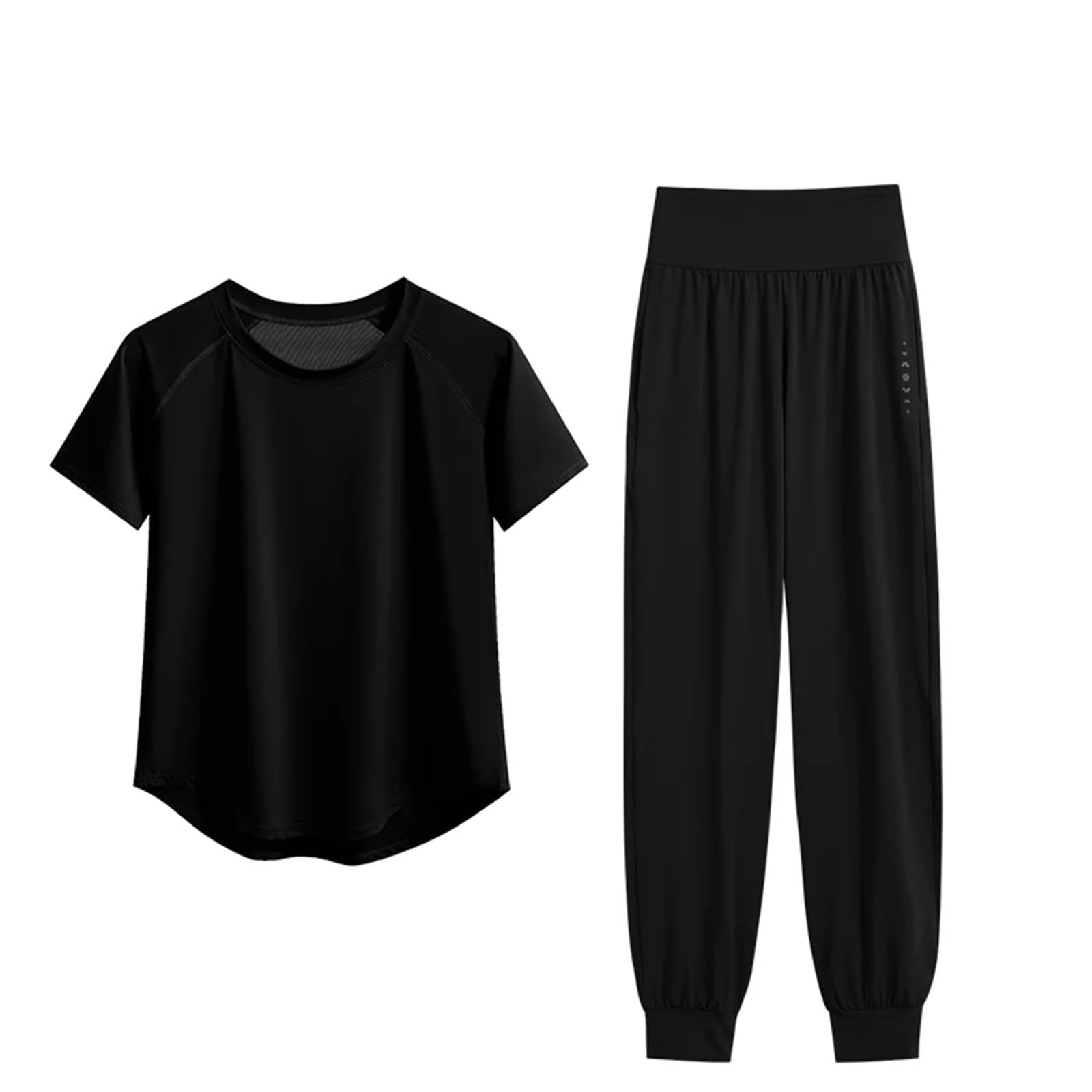 Set da yoga da donna S-4XL Set Yoga Donna Camicie sportive Pantaloni da palestra 2 pezzi Top fitness corti sportivi Tuta donna
