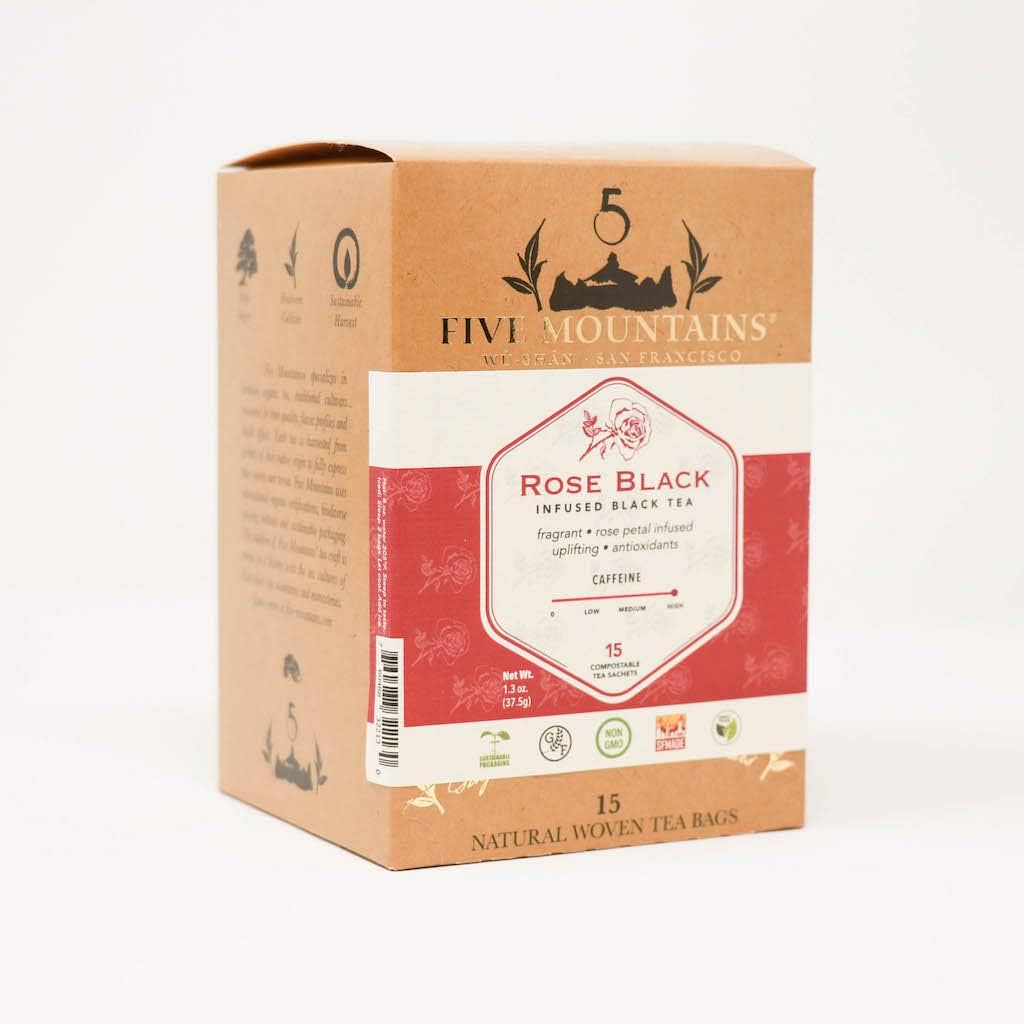 Five MountainsRose Black, 15 non-GMO Black Tea Bags