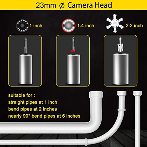 Anysun Sewer Camera with 512Hz Sonde Transmitter, 100ft Plumbing Camera Snake with DVR Recorder, Inspection Cam with 7\" LCD Monitor with Fiber Optic Cable Wire