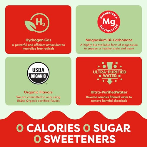 oHy Cherry Lime Sparkling Water, Hydrogen Infused, USDA Organic, Magnesium, Non-GMO, 12 fl oz (12 pk) - Image 7