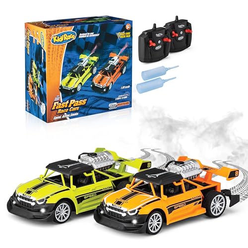 Remote Control 2 Pack Race Car Toys for Kids - Drifting Stunt Car, Gifts for All Ages - 2.4GHZ 1:20 Scale - Smoke Generating Cars - Birthday Gift...