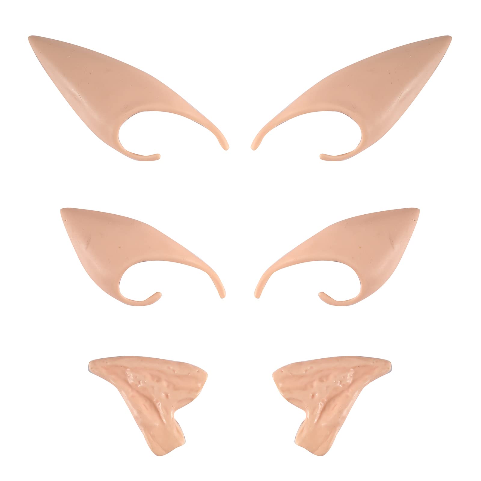 Latex-Elfenohren Für Cosplay & Halloween – Weich, Spitz, In Hautfarbe Oder Leuchtend, Größe S/L
