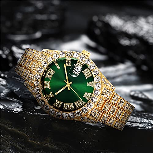 Senrud A66688 Men'S Diamond Watch Fashion Crystal Rhinestone Quartz Analog Watch Iced-Out Bracelet Wrist Watch thumb #2