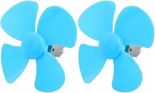 Aexit 2Pcs DC12V Electrical equipment 0.1A 21000RPM Aircraft Model Motor 4-vane Blue Propeller 80mmx2mm