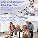 Arm Bike for Physical Therapy Table Top, Hand Bike Stroke Rehab Equipment, Portable Indoor Arm Cycle for Seniors, for Arm Shoulder Wrist(with A Rehabilitation Finger Training Gloves, Extra Handle)