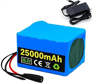 WOGQX 6S5P 24V 25Ah 18650 li-ion Battery Pack 25.2v 25000mAh Electric Bicycle Moped/Electric/Lithium ion Battery Pack BMS +2A Charger