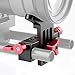 CAMVATE Lens Support 15mm Rod Clamp Rail Block for DSLR Rig Rod Support Rail System（RED - 1107