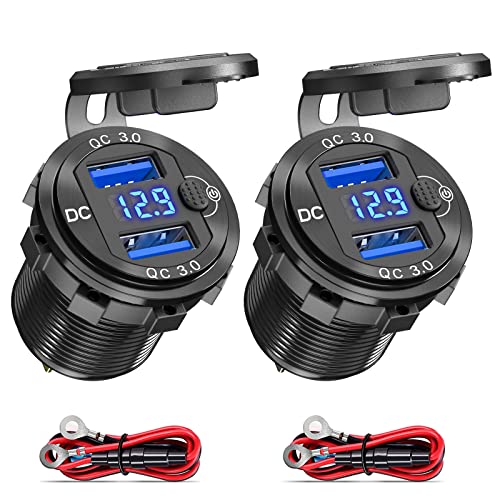 12V USB Outlet 2 Pack, Dual Quick Charge 3.0 12V ...