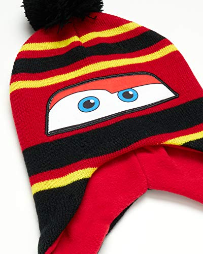 Image of Disney Cars Lightning McQueen Winter Hat 2 Pair Mittens or Gloves (Toddler /Little Boys)