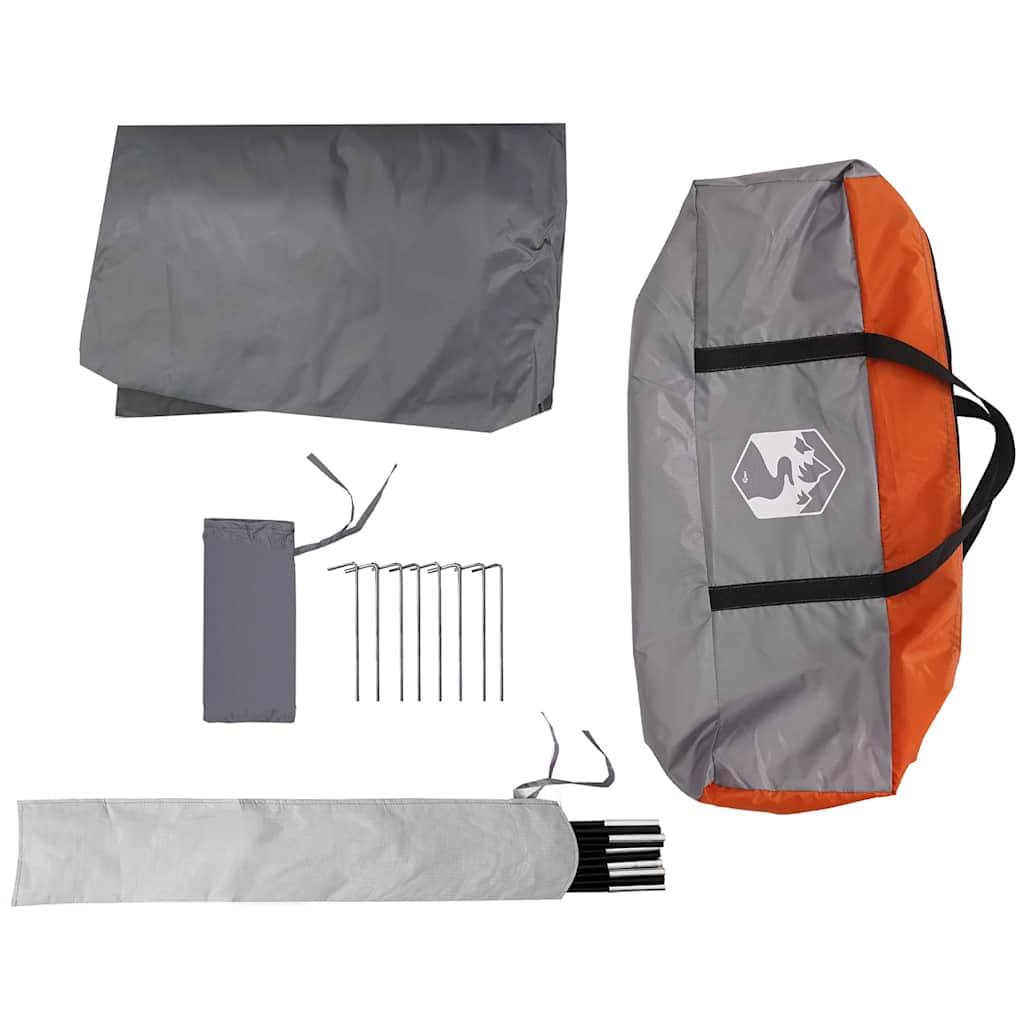 Telone da campeggio arancione 430 x 380 x 210 cm impermeabile, telo per tenda protezione solare per esterno, campeggio, escursionismo, amaca 94684