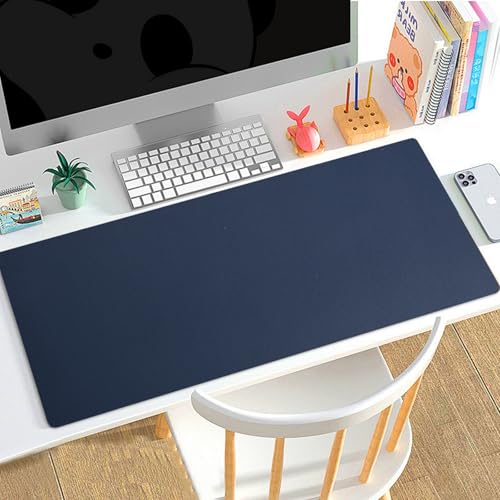 Sous-main d'ordinateur pour le bureau à domicile : confort en cuir bleu