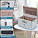 KYODOLED Locking Key Medicine Box,First Aid Key Safe Box with Lock,Key Medication Storage Lock Box for Drugs Use, 12.2'' x 7.8'' x 8.2'' White