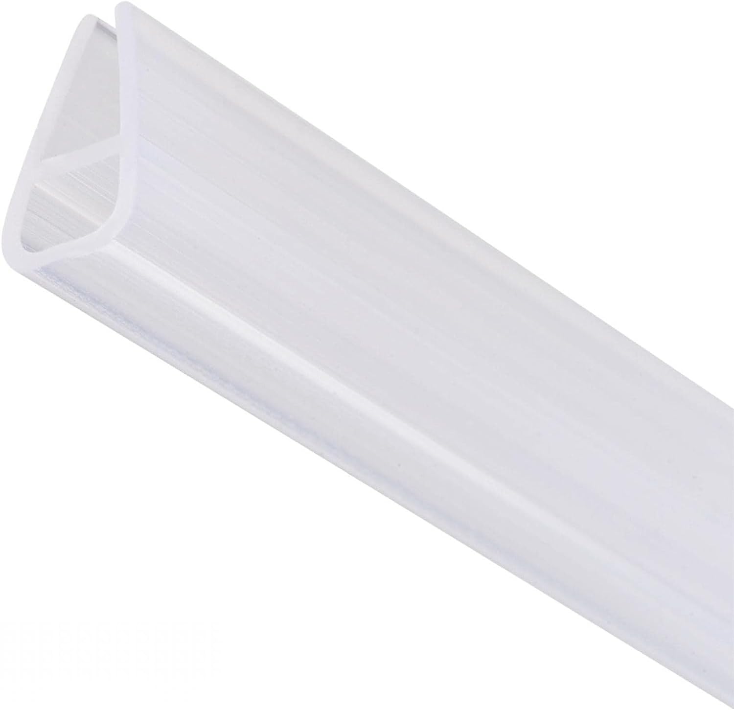 MACHSWON Frameless Glass Shower Door Sweep for 0.31inch(8mm) Glass, U Shape Door Bottom Side Seal Strip with 8mm Drip Rail