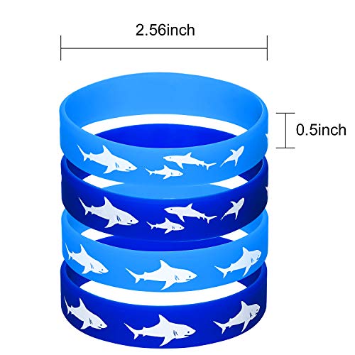 Meekoo MEEKOO-BRACELET-01 24 Pieces Shark Party Favors Rubber Wristbands Bracelet thumb #3
